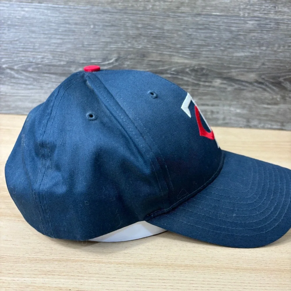 Vintage Minnesota Twins Hat Cap Snapback Blue Red Plain Logo MLB‎ Baseball